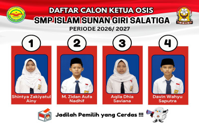 Wujudkan Demokrasi Sekolah, SMP Islam Sunan Giri Salatiga Gelar Pemilihan Ketua & Wakil Ketua OSIS Periode 2026/2027